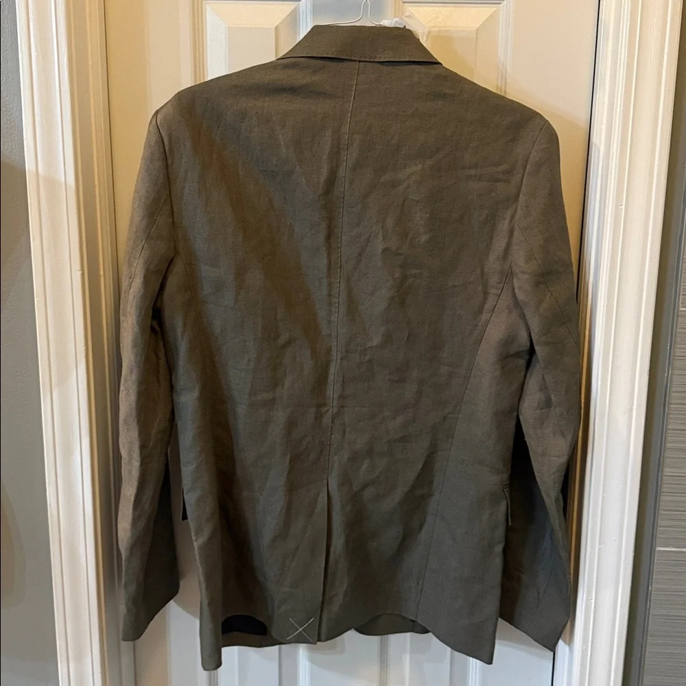 Club Monaco Men's Irish Linen Blazer Olive Green Resort Wear Size 40 NWT